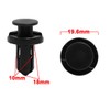 X AUTOHAUX 10pcs 10mm Hole Black Car Fender Bumper Plastic