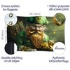 St Patricks Day Flag with Leprechaun and Gold - St