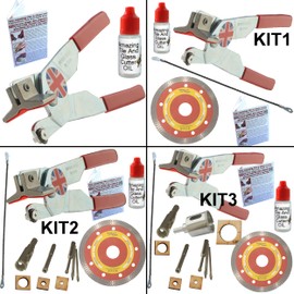Left Handed Tile Cutter Kit 4 Porcelain Tile Drills Diamond Hole Saw for Taps Saw Blade for Notching Grinder Tile Saw for Cutting Out Sockets Tile File for Trimming Edges Grout Rake for Cleaning Grout