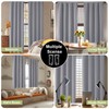 OWENIE Sally Silver Grey Blackout Curtains for Bedroom Living Room