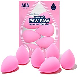 AOA Studio Juego de 6 esponjas de maquillaje sin látex y alta definición Set de 6 maquillaje Wonder Blender para polvo crema y líquido, Super Soft Won