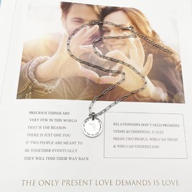 JJTZX I Love You More Than The Miles Between Us US State Pendant Layered Choker Necklaces State Map Necklace for Long Distance Relationship Gift (FL-Florida)