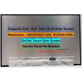 EM EMAJOR TECH New Screen Replacement for Lenovo ThinkPad T16 Gen 1 Type 21BV 21BW 1920X1200 FHD+ OnCell Touch LCD LED Screen Display with Set of Tape and Tool (Only Work for Touch Model)