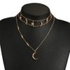 Chargances Bohemia - Collar de oro con luna y estrellas