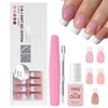 150Pcs French False Nails Kit - Medium Square Fake Nails