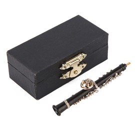Oboe Shape Design Mini Pin Brooch Musical Instrument Craft Clothing Decoration Gift