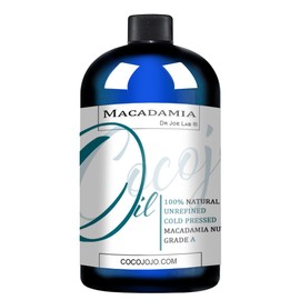 Dr Joe Lab Macadamia Nut Oil 4 oz 100% Pure Natural Cold Pressed Unrefined Extra Virgin Macadamia Oil - for Hair Skin Body Nail and Beard - Moisturizing, Soothing, Hydrating, & Nourishing