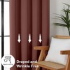 Simplebrand Ava Terracotta Blackout Curtains for Bedroom 63 Inch Length