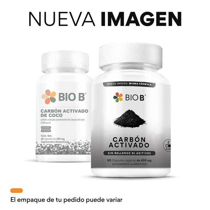 BIO B | Carbón Activado de Coco 60 cápsulas veganas