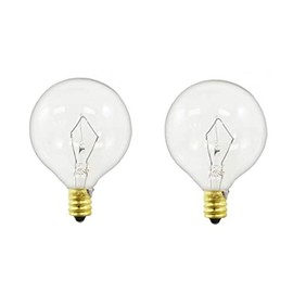 HASMX 25 Watt 130 Volt Light Bulbs Replacement Bulbs for Large Scentsy Wax Diffuser and Tart Warmers, E12 Candelabra Base Bulbs (2-Pack)