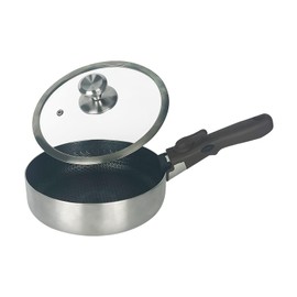 LIZWETEC Wok pan,Hybrid 8 inch Wok with Lid,Non stick stainless steel wok and detachable handle，Dishwasher and Oven Safe, Works on Induction