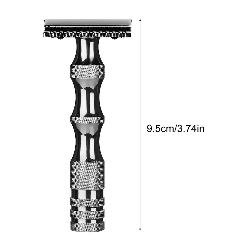 Classic Men Anti skid Metal Handle Dual Blade Shaver Vintage