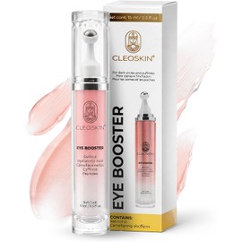 CLEOSKIN Crema Contorno de Ojos Antiarrugas con 3% Retinol y 5% Cafeína Suero para Tratamiento Nocturno Elimina Ojeras Bolsas Hinchazón y Patas de Gallo Aplicador Roll-On Metálico 15ml