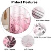 Uiiooazy Pink Shower Curtain, Abstract Marble Shower Curtain for Stall