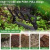 Nicecho Garden Cultivator Weed Stirrup Hula Hoe Rake with 37"~62"
