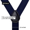 DonDon Men's Fashion Braces Suspenders 2,5 cm 1,0" Wide with