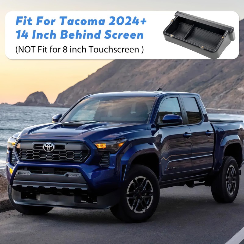 Thousand-Hill Range Dashboard Storage Box Compatible with 2024-2025 Tacoma Accessories,14-inch