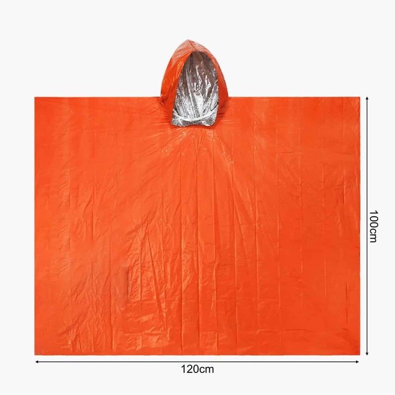 Lomo Orange Reflective Emergency Poncho