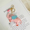 QTMY Cute Leather Elephant Keychain Keyring for Women,Purse Bag Charms