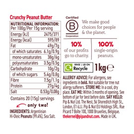 PIP & NUT Crunchy Peanut Butter, 1 KG