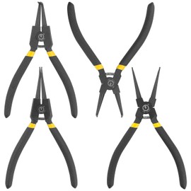Starvast Set of 4 Circlip Pliers 7 Inch with Non-Slip Grip Black