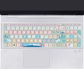 Sanfulin Silicone Keyboard Cover for 15.6 HP Pavilion & HP Laptop 15-eg 15t-eg 15-eh 15-er Series, HP Laptop 17 17-cn 17-cp 17z-cp Series, Sakura