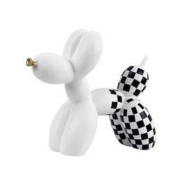 Bpetga Vivid Graffiti - Figura decorativa colorida para perro, decoración llamativa para sala de estar y oficina (blanco negro)