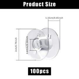 FIBOUND 100 Pieces Transparent Plastic Sewing Machine Bobbins, Plastic Bobbins for Universal Sewing Machines, Universal Empty Bobbins, Universal Sewing Machine Accessories