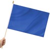 Yingnner 12 Pack Blue Stick Flags Small 12x18 Inch Hand