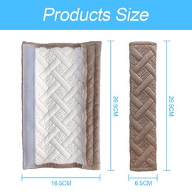 CGEAMDY 2 Pieces Seat Belt Cushion Cover Shoulder Pads for Car Interior Accessories Protective Pads for SUV Car Seat Belt Covers for Adults Kids (Khaki)