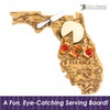 Totally Bamboo Destination Florida State Shaped Serving and Cutting Board,