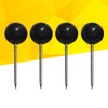Kisangel 100Pcs Map Push Pins Black Map Tacks Plastic Round