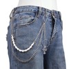DOFE Goth Jeans Chains Cross Punk Pocket Chains Hip Hop