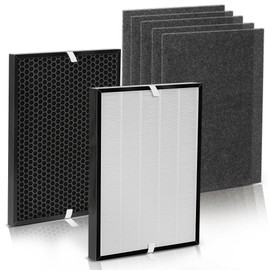 Air220 Air320 Replacement Filter Compatible with Bissell Air Purifier Filter Replacement 2677 2678 2804 for Bissell Air Purifier Air220 2609A, Air320 2768A And Air320max 2847A, 1 Set & 4 Pre-Filter