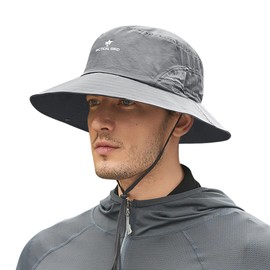 TACTICAL BIRD UPF 50 Boonie Hat -Sun Protection Cap, Fishing Hat, Beach & Hiking Hat, Paddling, Rowing, Kayaking Hat for Men Black