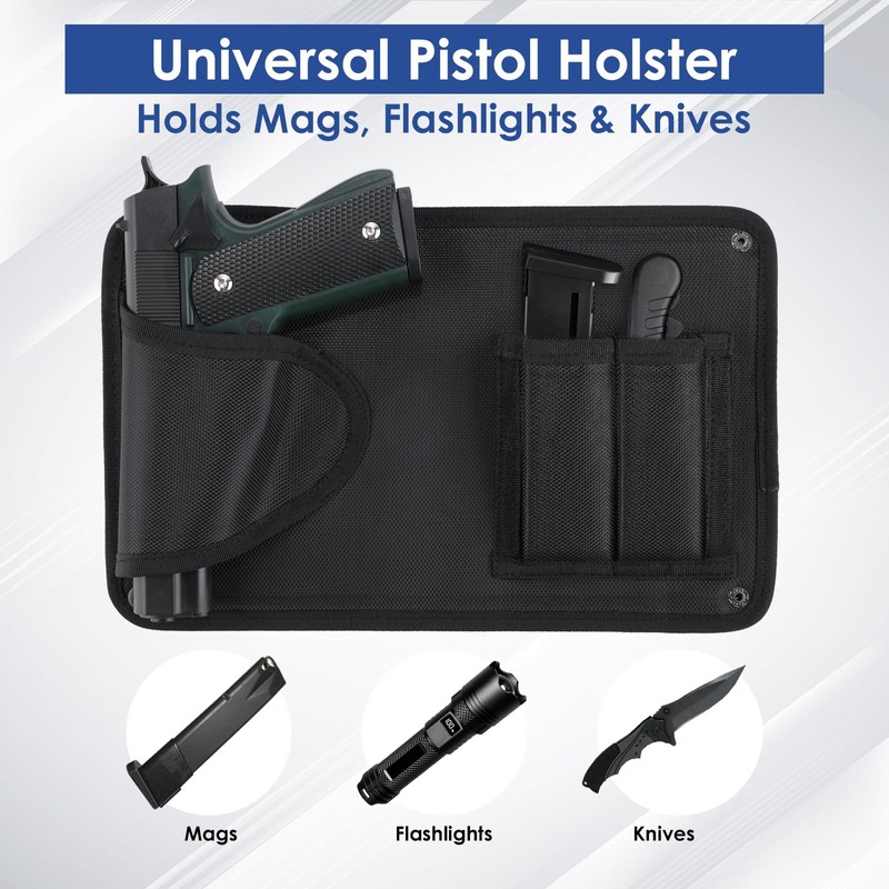 Threehome Upgraded Gun Safe Door Organizer with Strong Adhesive Hook