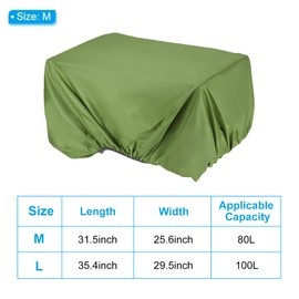 PATIKIL 80L Bicycle Rear Rack Rain Cover, Bike Trunk Rain Cover Waterproof Cycling Rain Cover for Mountain Cycling Hybrid Bike, M, Deep Green