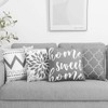 Set of 4 Luxton Grey Cushion Covers, Flannel Soft Abstract