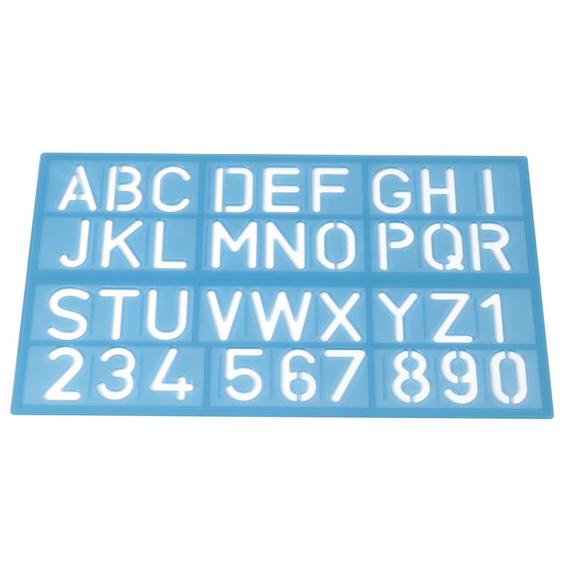 Westcott E-10600 00 Schriftschablone, Buchstaben und Zahlen, 40 mm 3