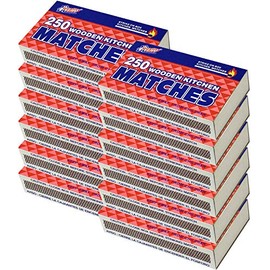 12 Boxes - Matches 250 Count Per Box Strike On Box Wholesale Bulk Lot