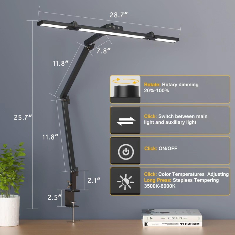 Marbosa Led Desk Lamp for Office Home, Architect Desk Lamp