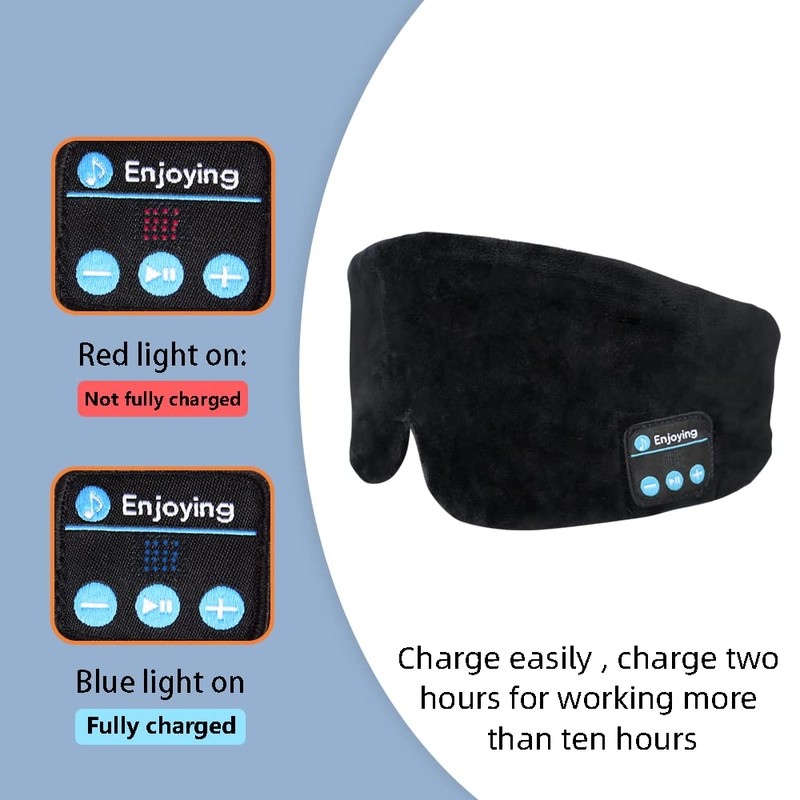 Sleep Headphones Bluetooth Eye Mask, Soft Wireless Bluetooth Headband Sleeping