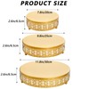Youeon 3 Pack Metal Gold Cake Stand, 12/10/8 Inch Round