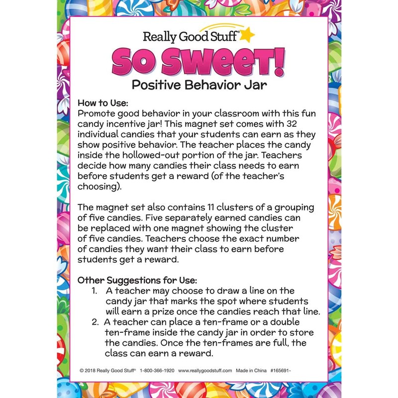 Really Good Stuff So Sweet Positive Behavior Jar