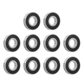 Skweawert 10Pcs 6000RS Deep Groove Ball Bearings ID 10mm x OD 26mm x Width 8mm 6000-2RS Double Rubber Seal Deep Groove Ball Bearings Miniature Bearing Industrial Bearing