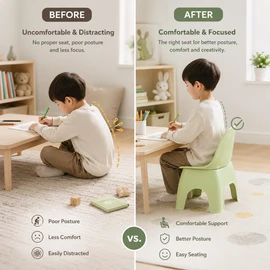 Stackable Plastic Stool for Kids and Home Use – Lightweight Portable Seat for Bedroom, Classroom and Living Room