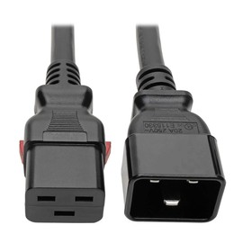 Tripp Lite Computer Power Cord (C20 to C19 Power Cord), Heavy Duty, Locking C19 Connector, 20A, 100-250V, 12AWG, 6 ft. (P036-L06)