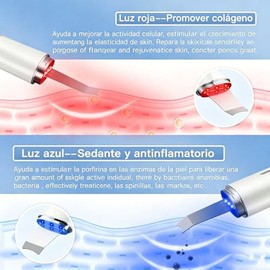 Peeling Ultrasónico Facial Skin Scrubber, con 4 Modos  Scrubber Exfoliación Facial Ultrasónica Limpiador de Poros para Limpieza Facial y Cuidado...   