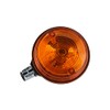 Rear Indicator Round in Black with Orange Lens - for