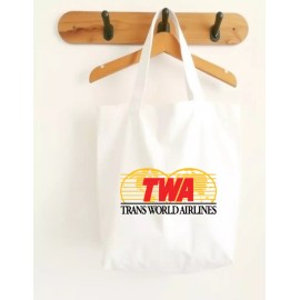 Trans World Airlines TWA Retro Canvas Tote Bag US Air Travel Personal Item
